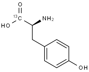 L-酪氨酸-13C 结构式