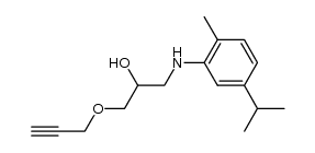 2-Propanol, 1-[[2-methyl-5-(1-methylethyl)phenyl]amino]-3-(2-propyn-1-yloxy)- 结构式