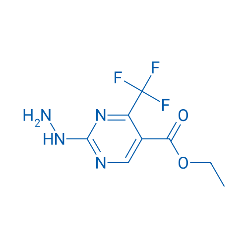 2-肼基-4-(三氟甲基)嘧啶-5-羧酸乙酯 结构式