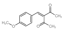 3-(4-甲氧基亚苄基)戊烷-2,4-二酮 结构式