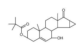 7β-羟基-15β,16β-亚甲基-3β-新戊酰氧基-5-雄甾-17-酮 结构式