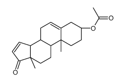 3β-O-乙酰基-雄甾-5,15-二烯-17-酮 结构式