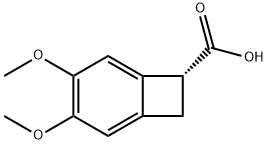 (R)-3,4-二甲氧基双环[4.2.0]辛-1,3,5-三烯-7-甲酸 结构式