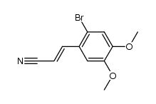 (2E)-3-(2-溴-4,5-二甲氧基苯基)-2-丙烯腈 结构式