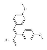 Benzeneacetic acid, 4-methoxy-α-[(4-methoxyphenyl)methylene]-, (αZ)- 结构式