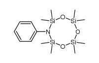 2,2,4,4,6,6,8,8-八甲基-7-苯基-1,3,5-三氧杂-7-氮杂-2,4,6,8-四硅杂环辛烷 结构式