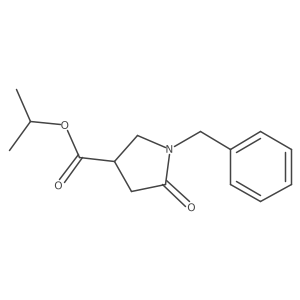 3-Pyrrolidinecarboxylic acid, 5-oxo-1-(phenylmethyl)-, 1-methylethyl ester 结构式