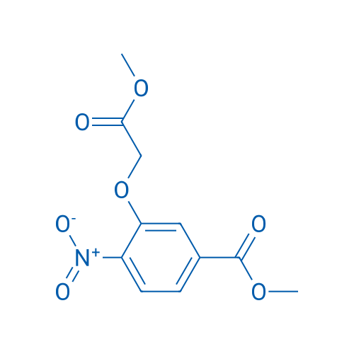 3-(2-甲氧基-2-氧代乙氧基)-4-硝基苯甲酸甲酯 结构式