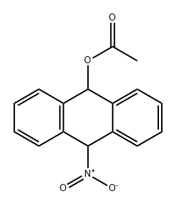 9,10-二氢-10-硝基-9-蒽酚-9-乙酸酯 结构式