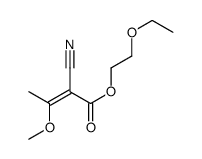 2-氰基-3-甲氧基-2-丁烯酸-2-乙氧基乙酯 结构式