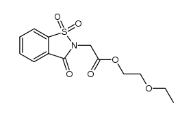 1,2-苯并异噻唑-2(3H)-乙酸-3-氧代-2-乙氧基乙酯-1,1-二氧化物 结构式