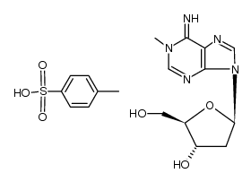 6-氨基-9-(2-脱氧-β-D-赤式戊呋喃糖基)-1-甲基-9H-嘌呤鎓对甲苯磺酸盐 结构式