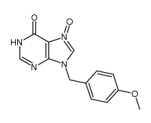 6H-Purin-6-one, 1,9-dihydro-9-[(4-methoxyphenyl)methyl]-, 7-oxide 结构式