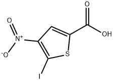 5-碘-4-硝基-2-噻吩甲酸 结构式