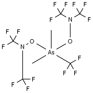 Methanamine, N,N'-[[dimethyl(trifluoromethyl)arsoranylidene]bis(oxy)]bis[1,1,1-trifluoro-N-(trifluoromethyl)- (9CI) 结构式