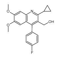 3-Quinolinemethanol, 2-cyclopropyl-4-(4-fluorophenyl)-6,7-dimethoxy- 结构式