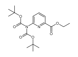 6-[双(叔丁氧羰基)氨基]-2-吡啶甲酸乙酯 结构式