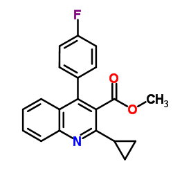 2-环丙基-4-(4-氟苯基)-3-喹啉羧酸甲酯 结构式