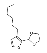 2-(3-己基噻吩-2-基)-1,3-二氧戊环 结构式