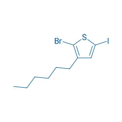 2-溴-3-己基-5-碘噻吩 结构式