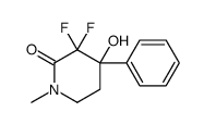 3,3-二氟-4-羟基-1-甲基-4-苯基哌啶-2-酮 结构式