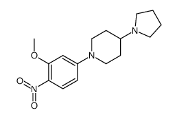 1-(3-甲氧基-4-硝基苯基)-4-吡咯烷-1-基哌啶 结构式