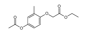 2-(4-乙酰氧基-2-甲基苯氧基)乙酸乙酯 结构式