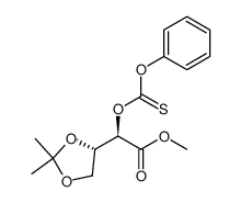 1,3-Dioxolane-4-acetic acid, 2,2-dimethyl-α-(phenoxythioxomethoxy)-, methyl ester, [R-(R*,S*)]- (9CI) 结构式