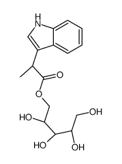 (S)-α-Methyl-1H-indole-3-acetic acid 1-deoxy-D-arabinitol-1-yl ester 结构式