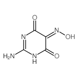 2-氨基-4,5,6(1H)-嘧啶三酮-5-肟 结构式