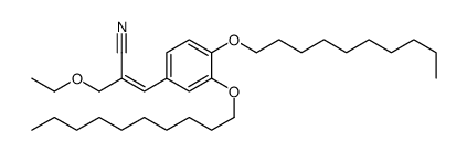 2-Propenenitrile, 3-[3,4-bis(decyloxy)phenyl]-2-(ethoxymethyl)-, (2E)- 结构式