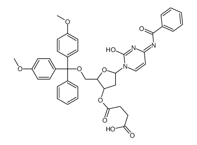 N4-BENZOYL-5'-O-(4,4'-DIMETHOXYTRITYL)-2'-DEOXYCYTIDINE 3'-O-SUCCINIC ACID 结构式