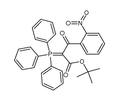 Benzenepropanoic acid, 2-nitro-β-oxo-α-(triphenylphosphoranylidene)-, 1,1-dimethylethyl ester 结构式