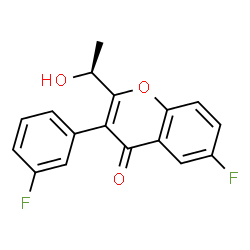 6-氟-3-(3-氟苯基)-2-[(1S)-1-羟乙基]-4H-色烯-4-酮 结构式