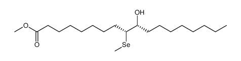 Octadecanoic acid, 10-hydroxy-9-(methylseleno)-, methyl ester, (R*,R*)- (9CI) 结构式