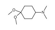 4,4-二甲氧基-N,N-二甲基环己胺 结构式