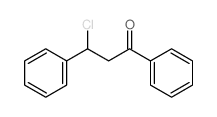 3-氯-1,3-二苯基-1-丙酮 结构式