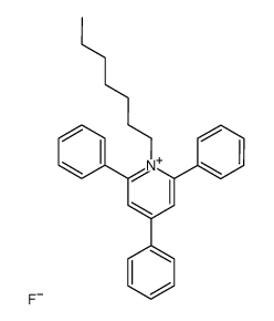 1-庚基-2,4,6-三苯基吡啶鎓氟化物 结构式