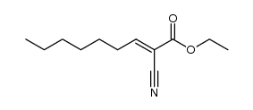 2-氰基-2-壬烯酸乙酯 结构式