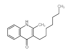 3-庚基-2-甲基-4(1H)-喹啉酮 结构式