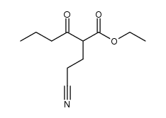 2-(2-氰乙基)-3-氧代己酸乙酯 结构式