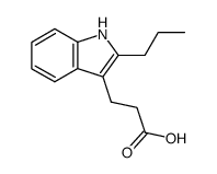 2-丙基-1H-吲哚-3-丙酸 结构式