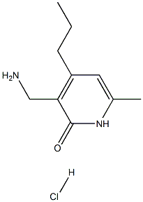3-氨甲基-6-甲基-4-丙基-2-吡啶酮盐酸盐 结构式
