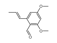 2,4-二甲氧基-6-(1-丙烯-1-基)苯甲醛 结构式
