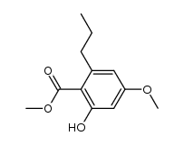 2-羟基-4-甲氧基-6-丙基苯甲酸甲酯 结构式