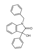 1,3-二氢-3-羟基-3-苯基-1-(苯基甲基)-2H-吲哚-2-酮 结构式