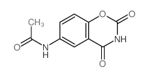 N-(3,4-二氢-2,4-二氧代-2H-1,3-苯并恶嗪-6-基)乙酰胺 结构式