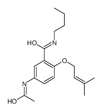 Benzamide, 5-(acetylamino)-N-butyl-2-[(3-methyl-2-buten-1-yl)oxy]- 结构式