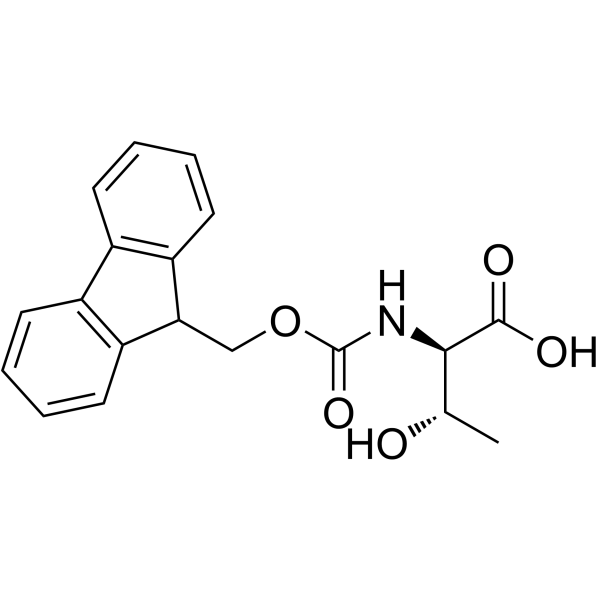 N-(9-芴甲氧羰基)-D-苏氨酸 结构式