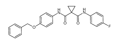 1,1-环丙烷二甲酰胺-N-(4-氟苯基)-N'-[4-(苄氧基)苯基]- 结构式